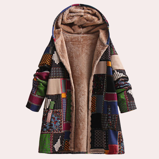EB | Winterklassischer Warmer Mantel mit Kapuze für Damen