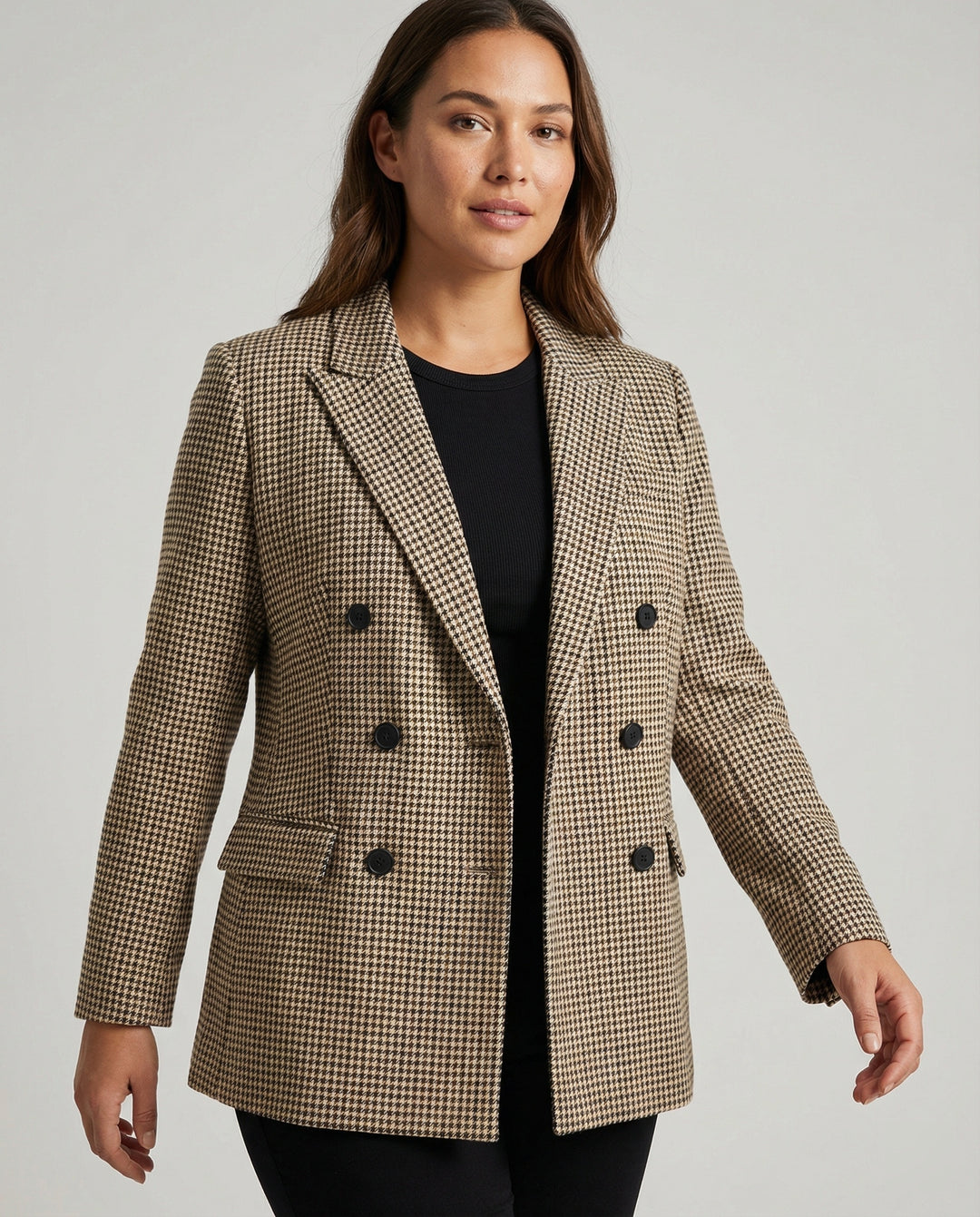 EB | Kariertes Doppelbreasted Blazer