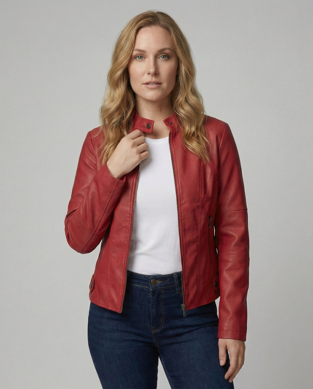 EB | Luxuriöse Stilvolle Lederjacke für Frauen