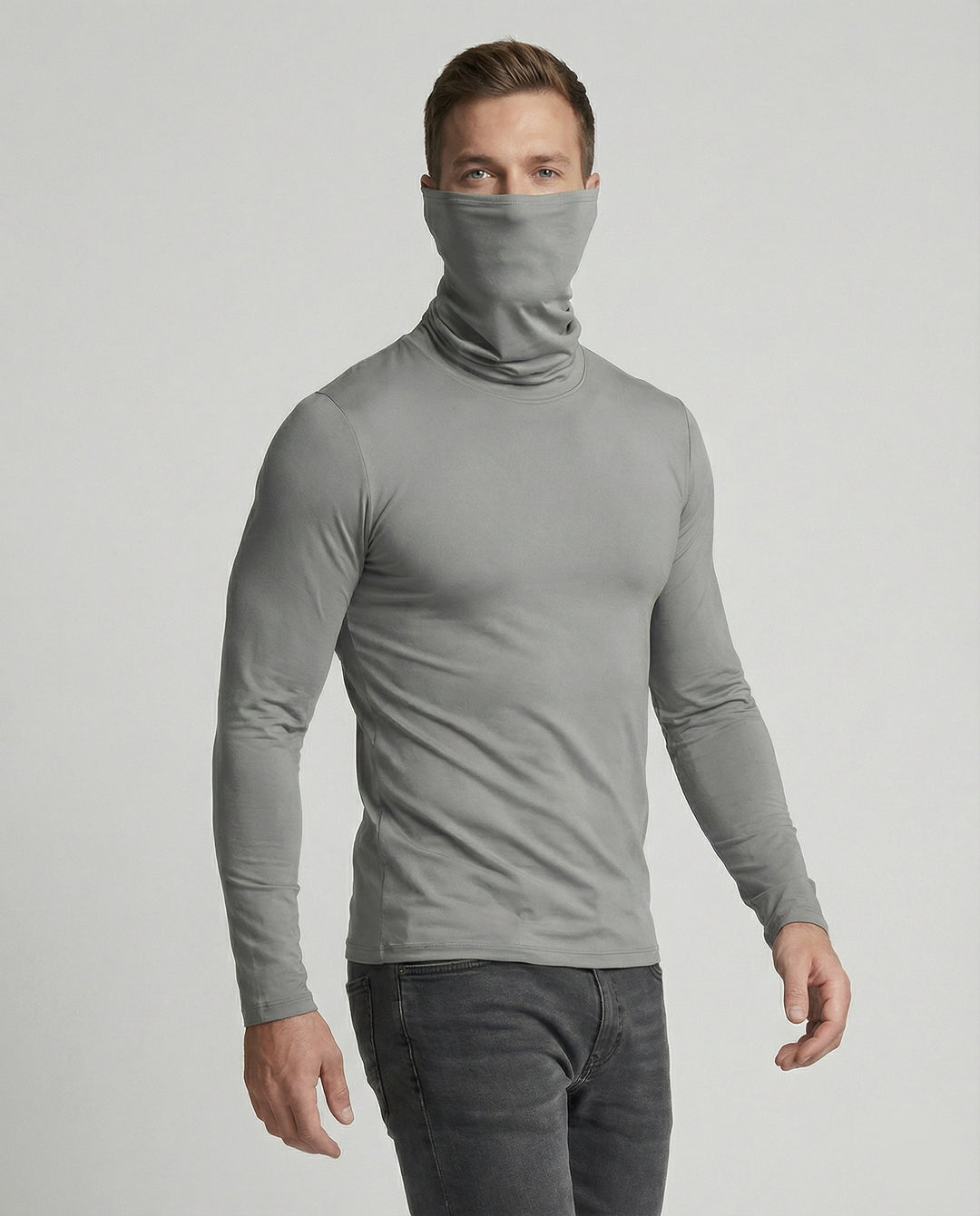 Herren Funktionsshirt mit hohem Kragen und innovativem Feuchtigkeitsmanagement EB