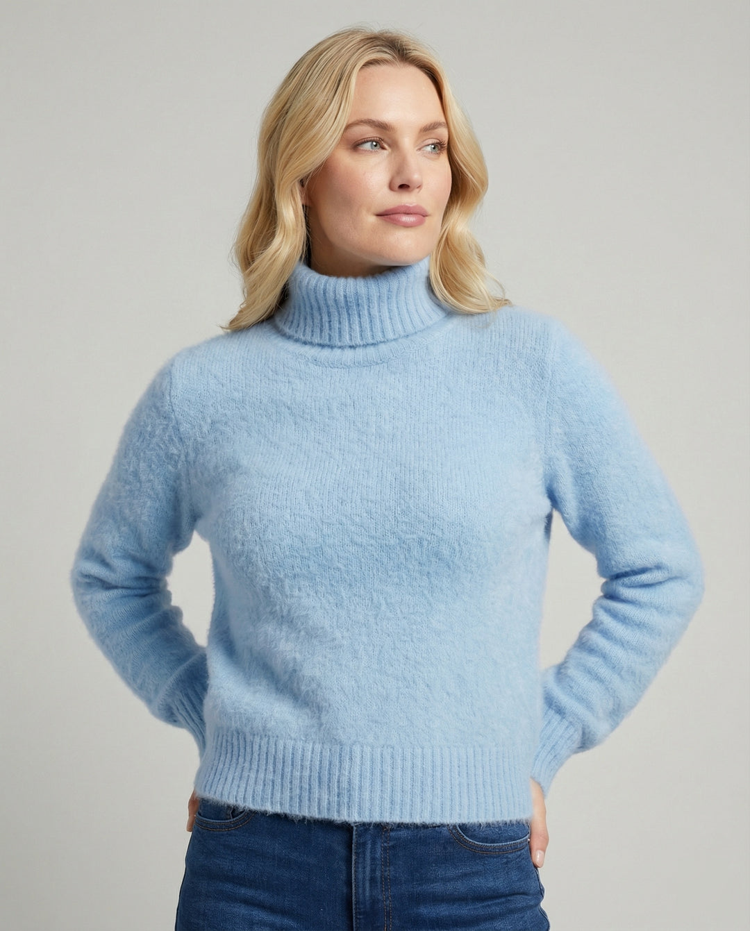 EB | Lässiger Angora-Strickpullover für Frauen