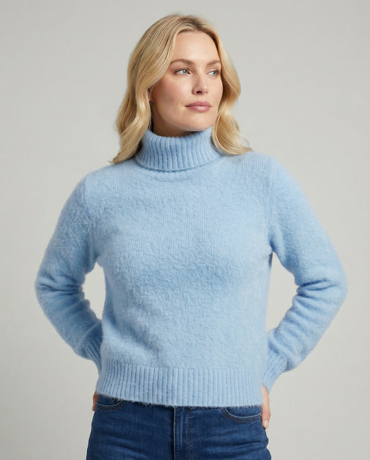 EB | Lässiger Angora-Strickpullover für Frauen