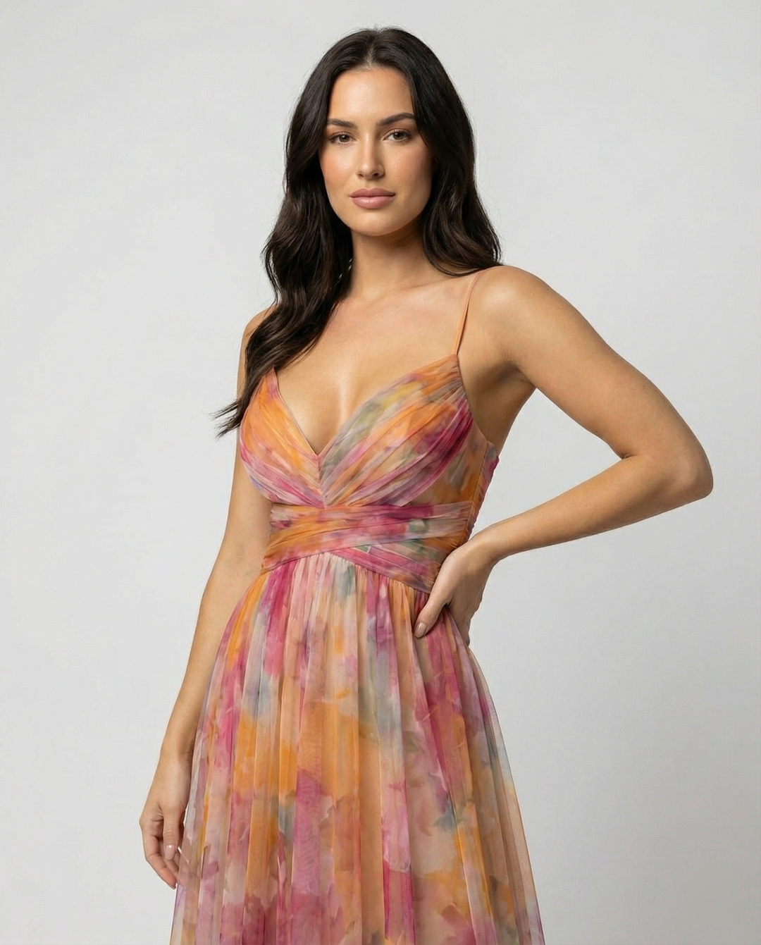 Elegantes Maxikleid im Schönen Blumenmuster für festliche Anlässe | EB