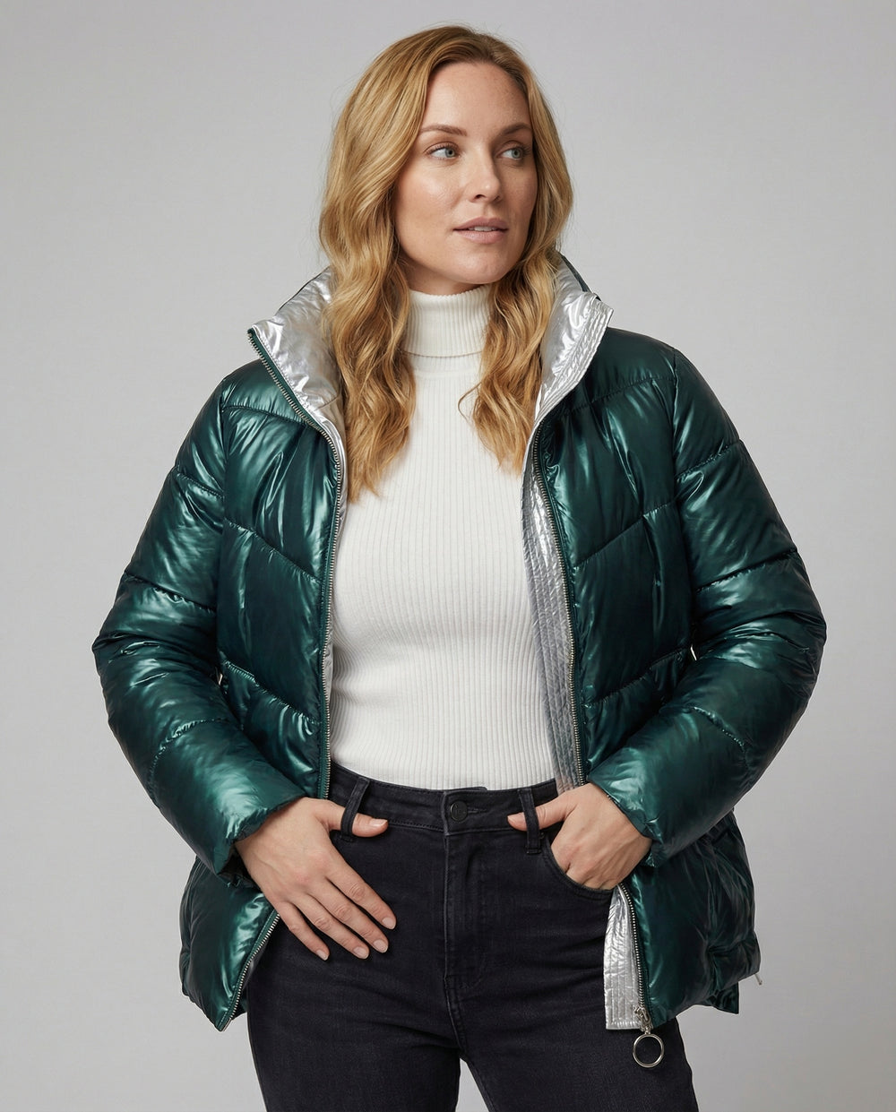 EB Glänzende Leuchtende Stylische Jacke