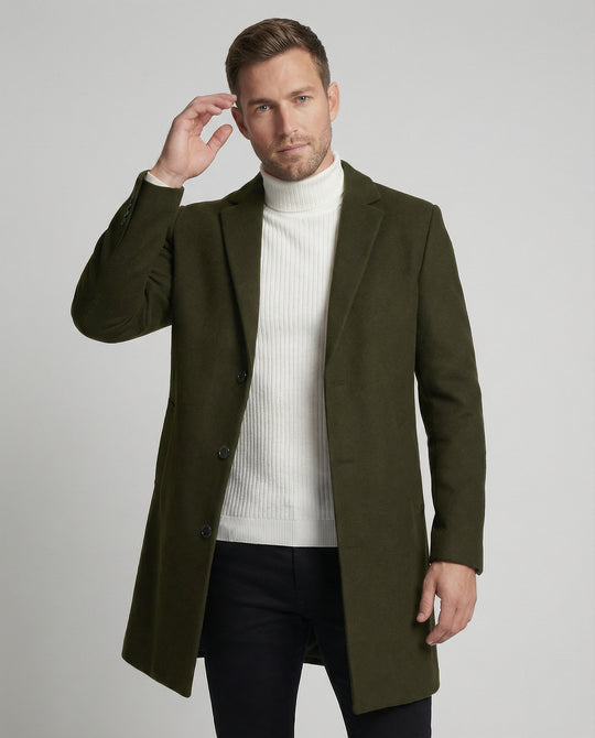 Herren eleganter Longblazer mit modernem Schnitt und doppelter Knopfreihe EB