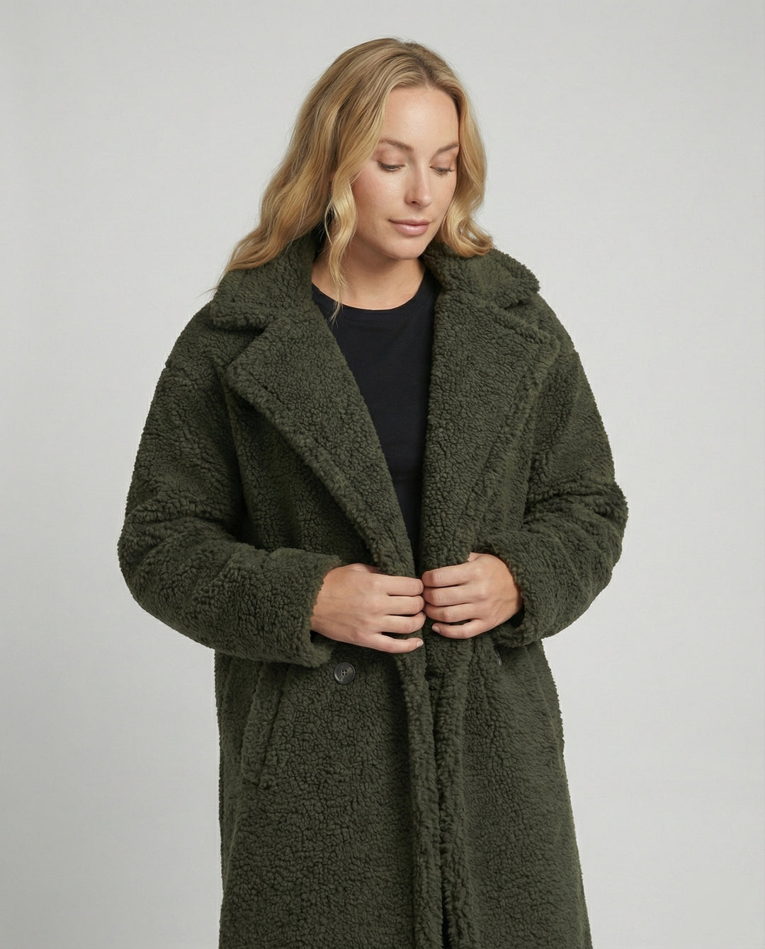 EB | Damen Warmer Fell Wollmantel