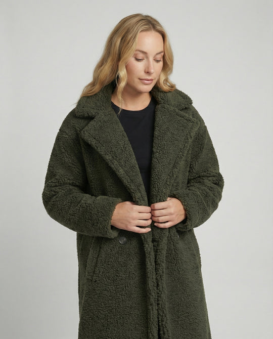 EB | Damen Warmer Fell Wollmantel