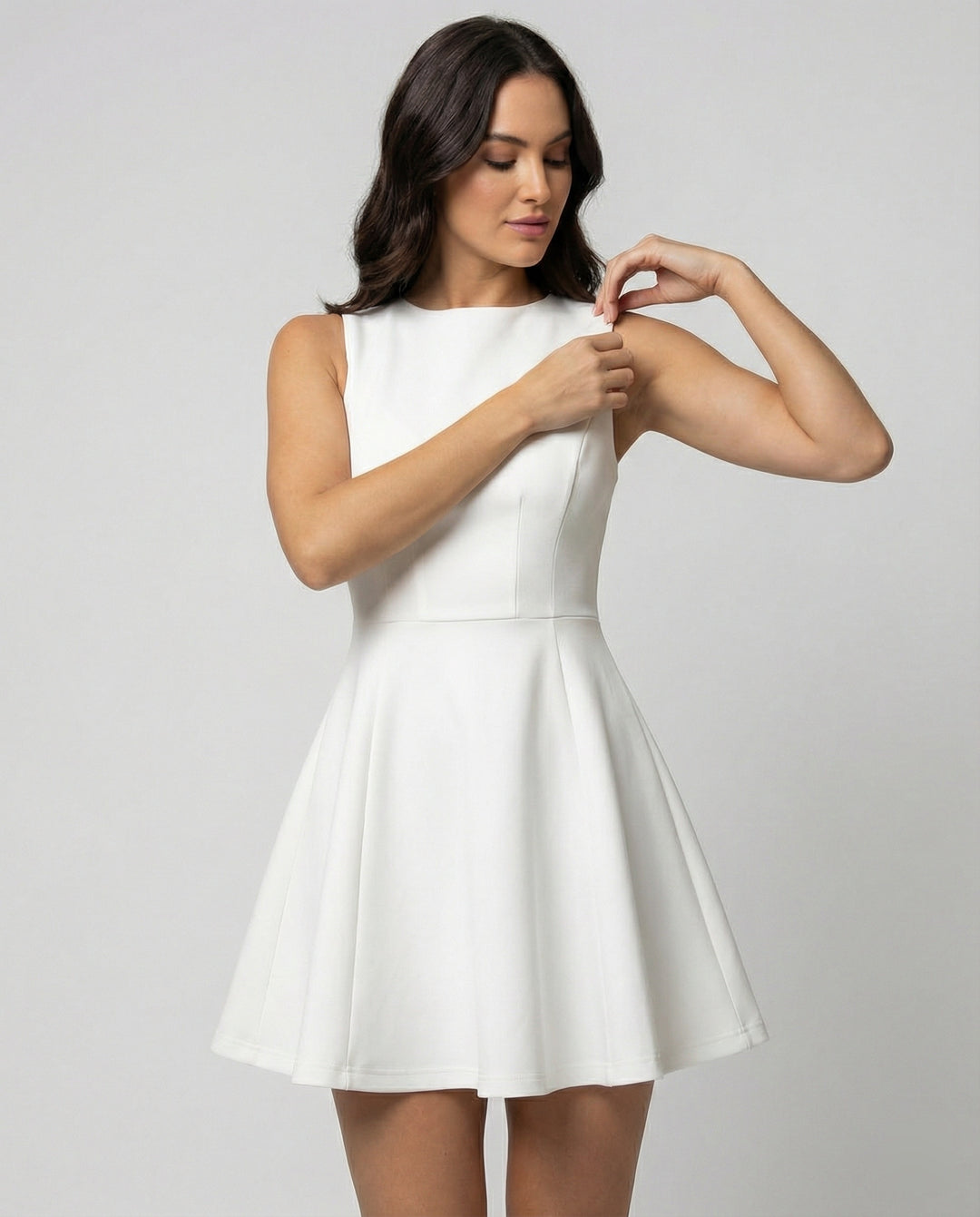 Damen A-Linien Kleid mit figurbetontem Oberteil EB