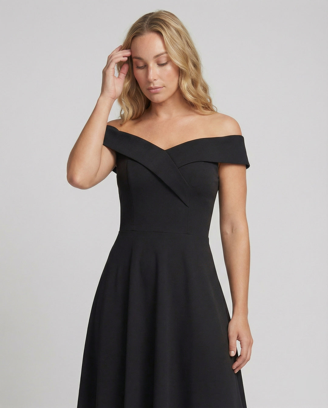 EB | Elegantes Off-Shoulder Langes Catwalk Abendkleid