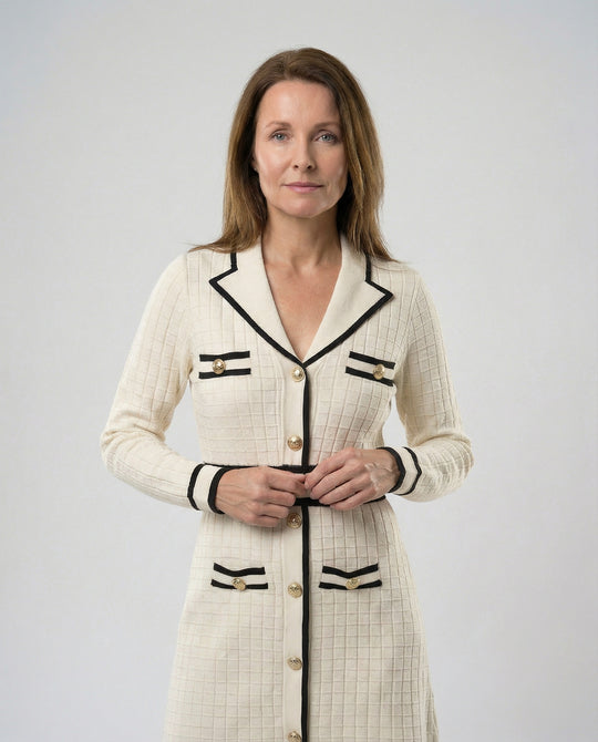 Strickkleid Im Blazer Stil Damen