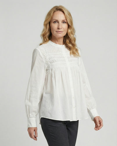 Romantische Baumwollbluse Damen