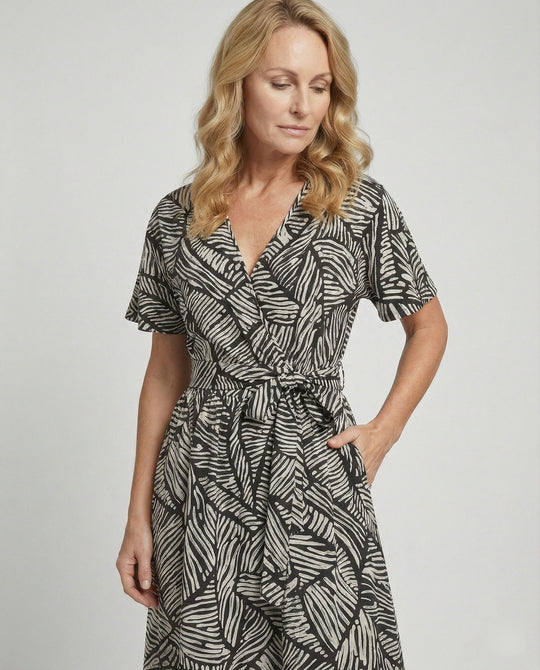 Maxikleid Damen Zebra Print