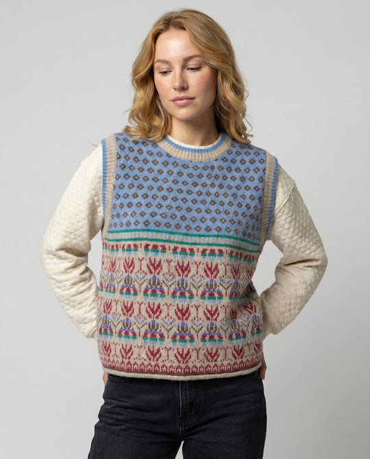 Damen Woll Strickjacke mit übergroßem Druck & Gemütlichem Design | EB