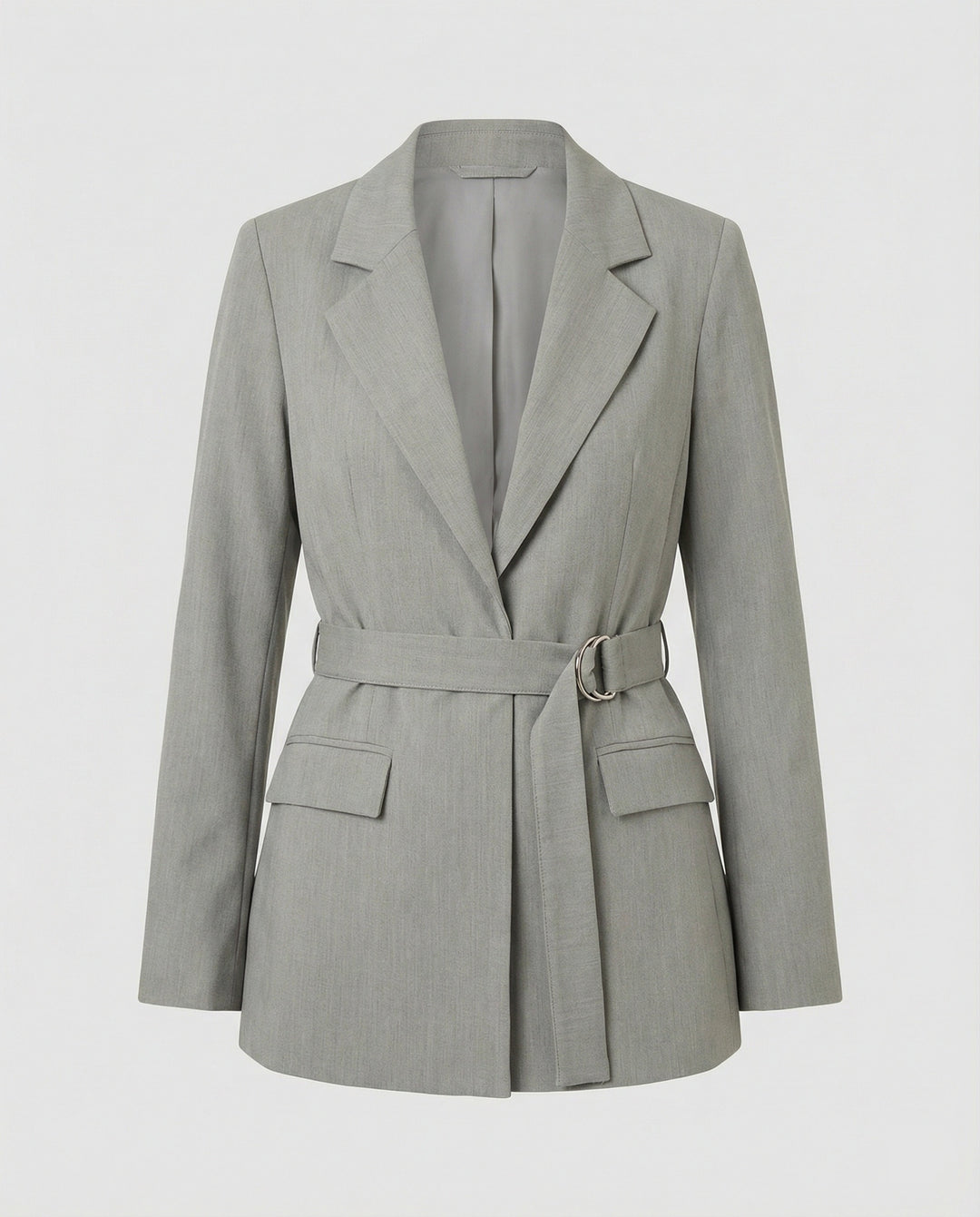Taillierter Blazer Mit Bindegürtel Damen