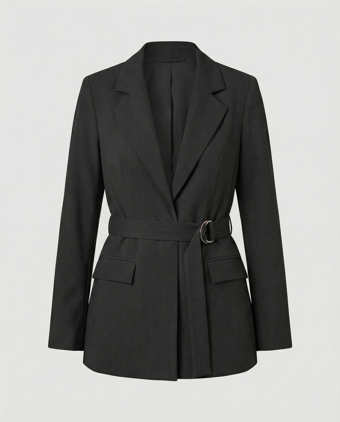 Taillierter Blazer Mit Bindegürtel Damen