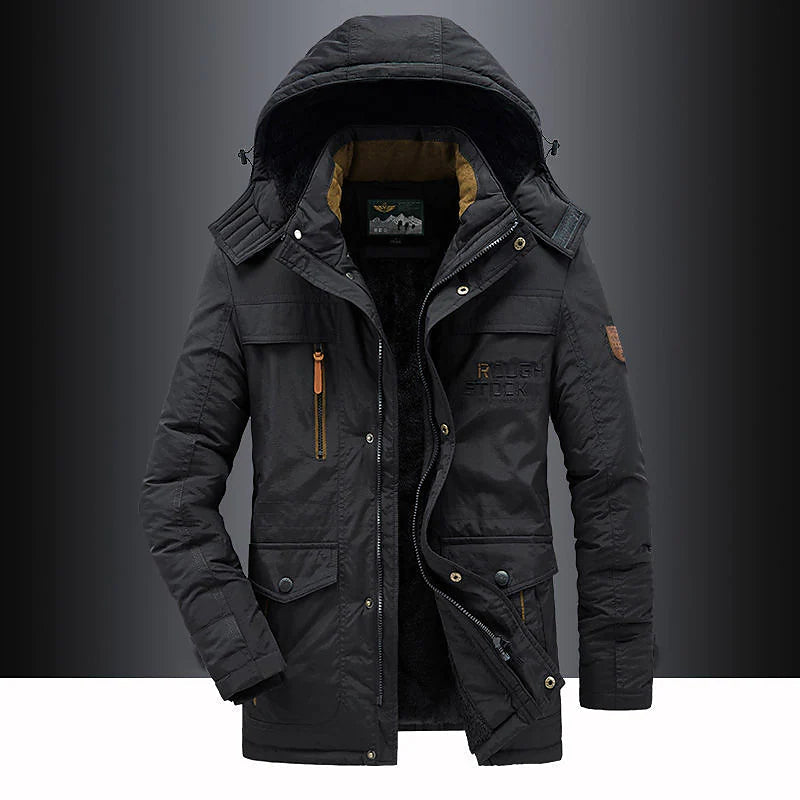 Lässige wattierte Parka-Jacke – warmer, isolierter Wintermantel