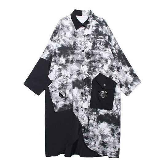 EB | Wolkiger Nachthimmel Trenchcoat