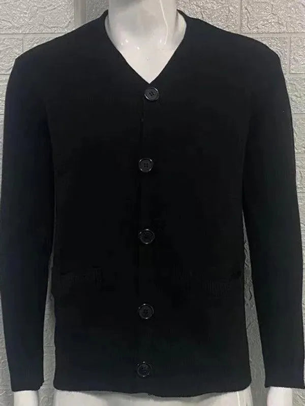 EB | Ausschnitt Herren Strickjacke Pullover
