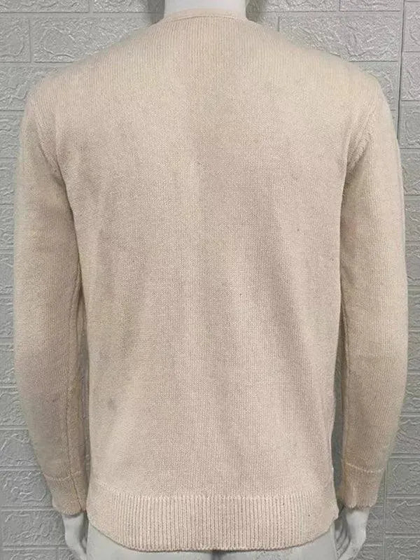 EB | Ausschnitt Herren Strickjacke Pullover