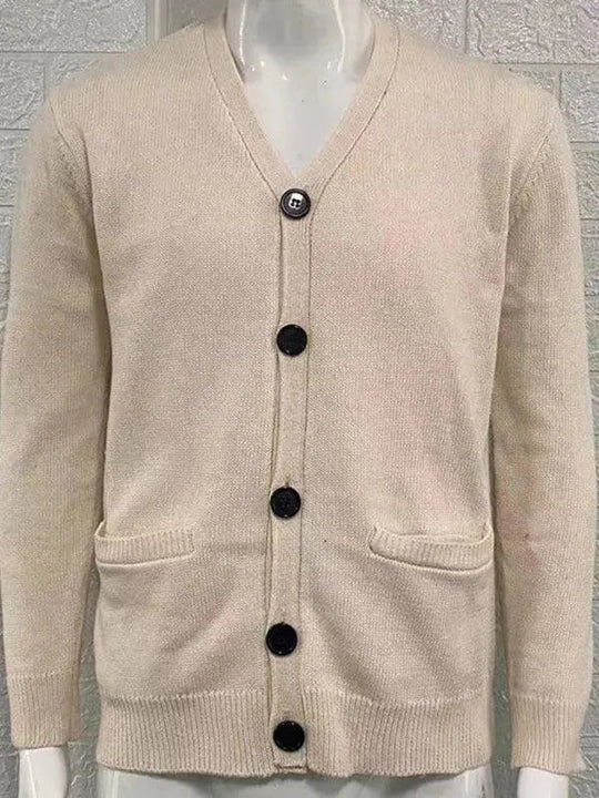 EB | Ausschnitt Herren Strickjacke Pullover