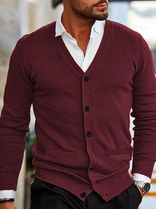 EB | Ausschnitt Herren Strickjacke Pullover