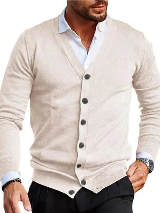 EB | Ausschnitt Herren Strickjacke Pullover