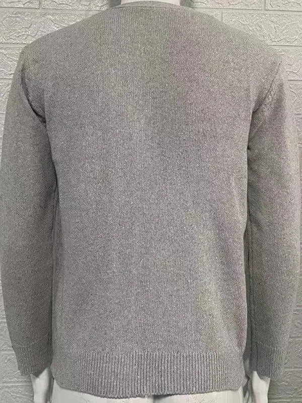 EB | Ausschnitt Herren Strickjacke Pullover