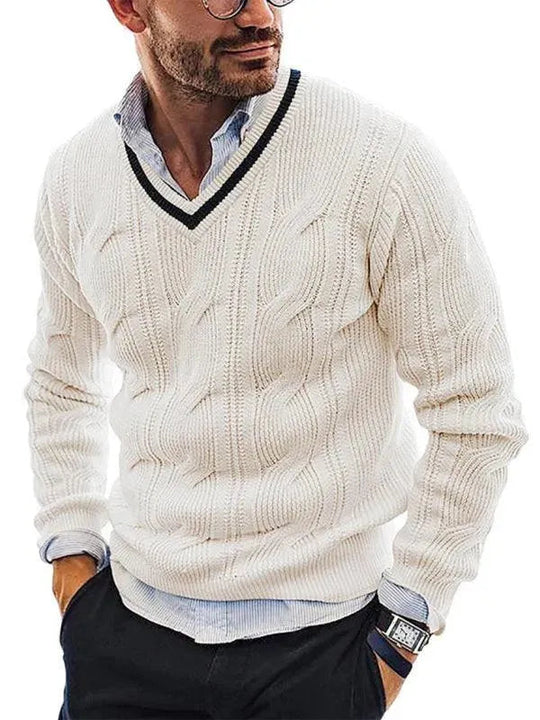 EB | Ausschnitt Slim Fit Herren Pullover Sweatshirt