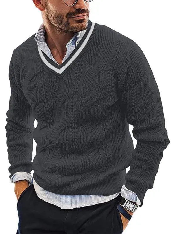 EB | Ausschnitt Slim Fit Herren Pullover Sweatshirt