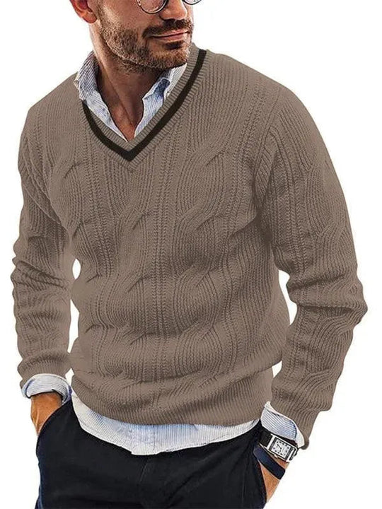 EB | Ausschnitt Slim Fit Herren Pullover Sweatshirt