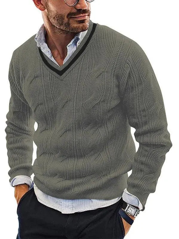 EB | Ausschnitt Slim Fit Herren Pullover Sweatshirt