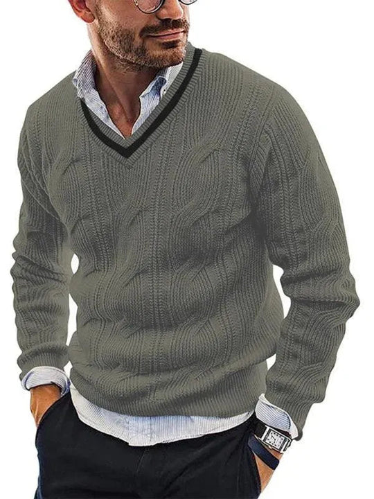 EB | Ausschnitt Slim Fit Herren Pullover Sweatshirt