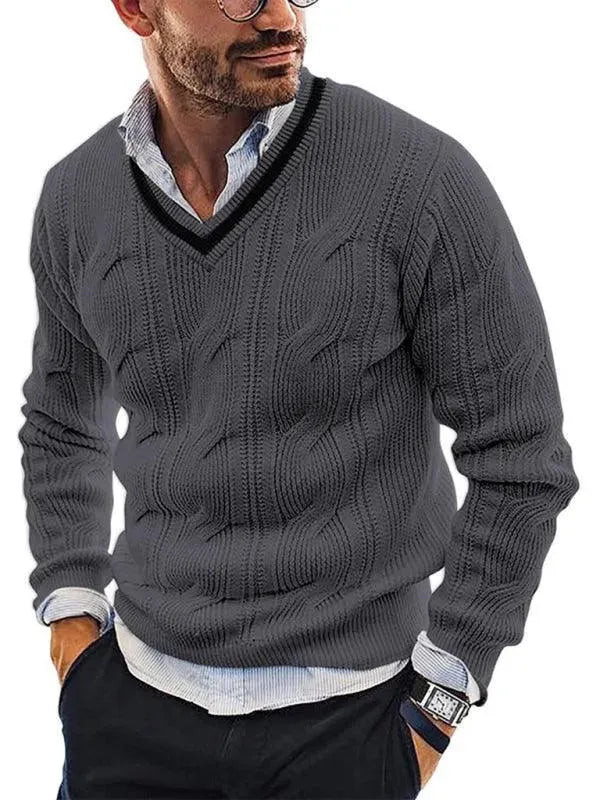 EB | Ausschnitt Slim Fit Herren Pullover Sweatshirt