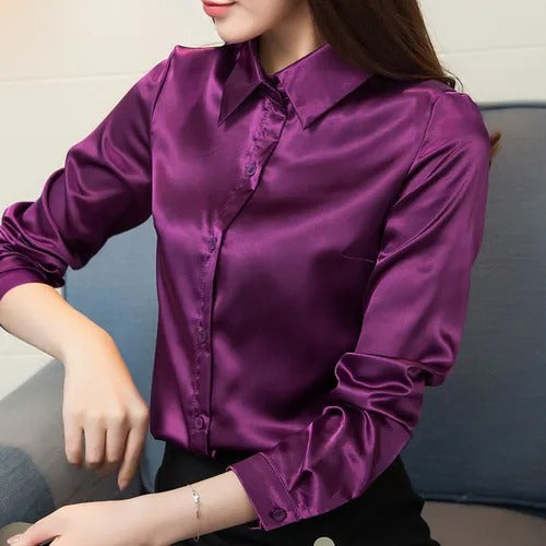 EB | Elegante Bluse aus Seidensatin
