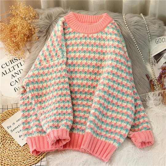 EB | Lockere O Ausschnitt Pullover