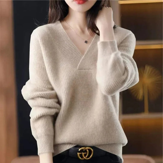 EB | Pullover mit V-Ausschnitt für Damen