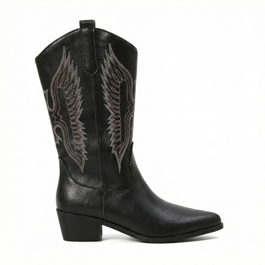 EB | Hochhackige Bestickte Cowboy-Stiefel