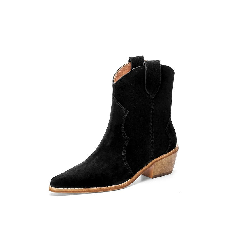 Spitzes Wedge-Ankle-Boots EB