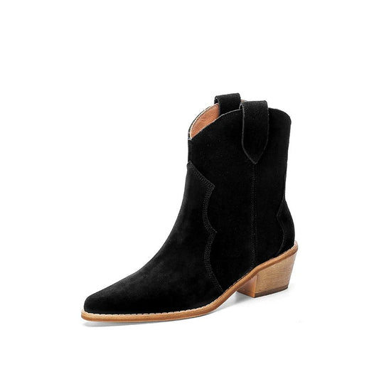 Spitzes Wedge-Ankle-Boots EB