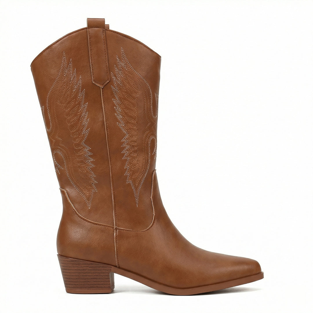EB | Hochhackige Bestickte Cowboy-Stiefel