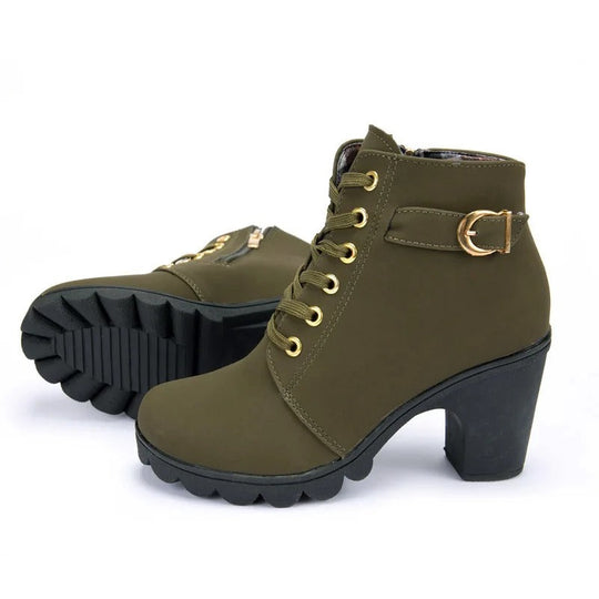 Frauen Schnürpumpstiefel EB