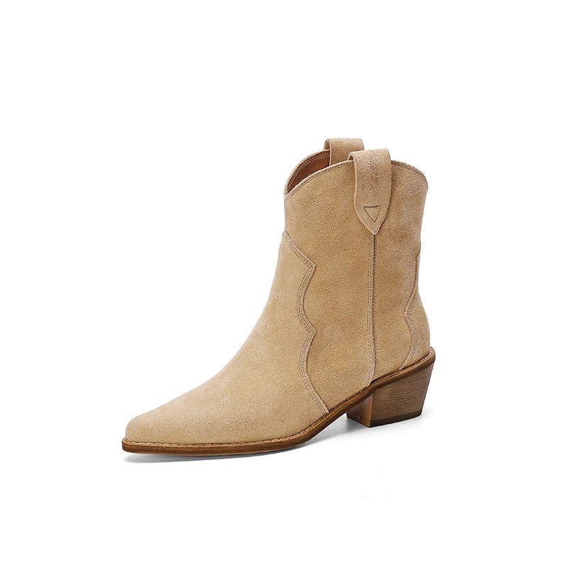 Spitzes Wedge-Ankle-Boots EB