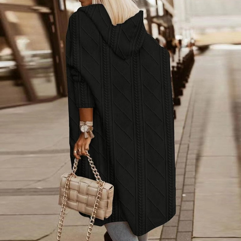 EB | Verlängerte Kapuzen-Cardigan