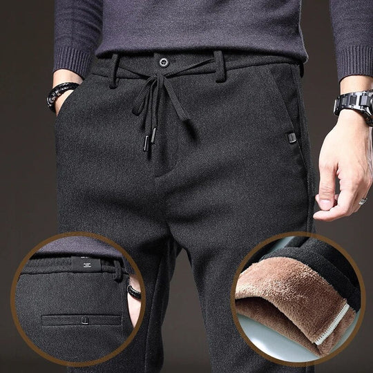 EB | Männer Winter Fleece Warme Casual Hosen