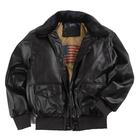 Herren Vegan Leder Winterjacke mit Warm & Stylisch | EB