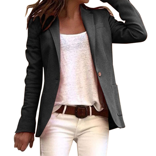 EB Damen Blazer mit Revers und Ein-Knopf-Design