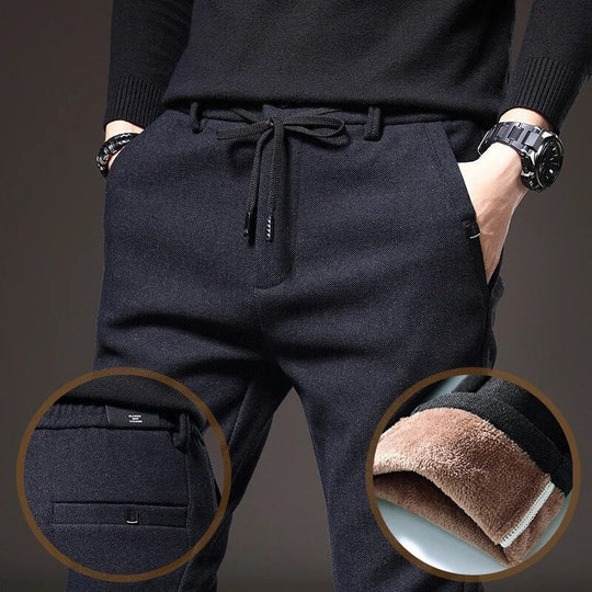 EB | Männer Winter Fleece Warme Casual Hosen
