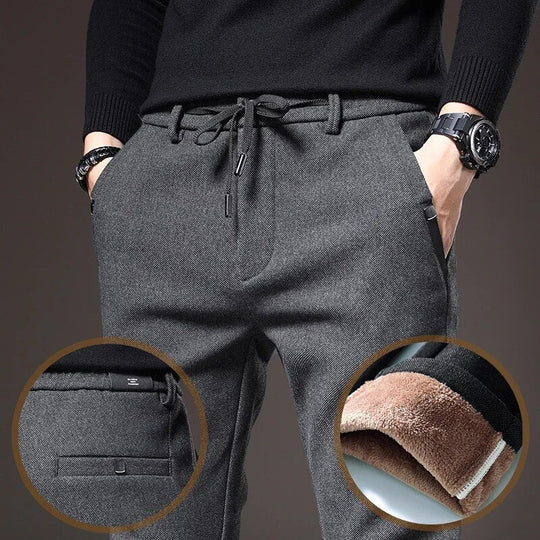 EB | Männer Winter Fleece Warme Casual Hosen