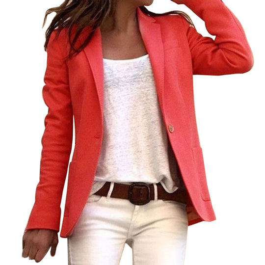 EB | Blazer Slim Passform Atmungsaktiver Stoff Einreiher Strukturierte Silhouette