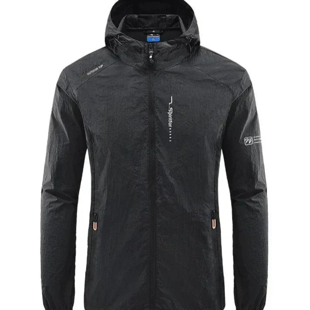 EB | Ultraleichte, Wind- und Sonnensichere Sommerjacke mit Kapuze für Herren